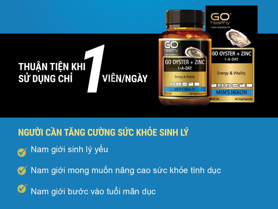 Tinh chất hàu New Zealand GO Oyster Plus Zinc