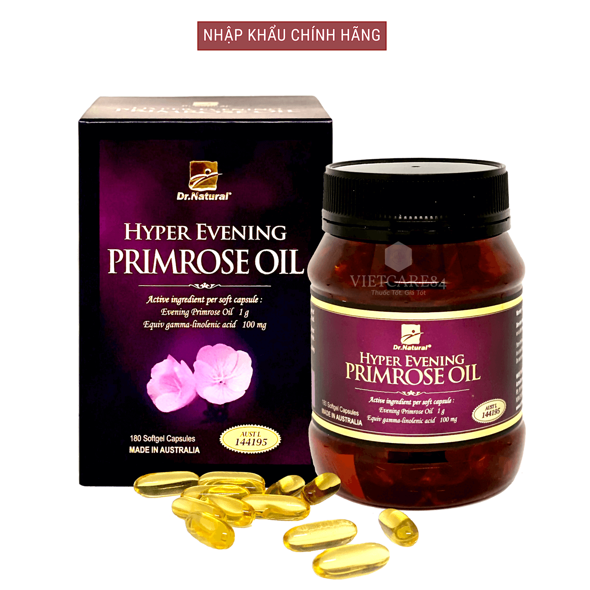 Viên uống tiền mãn kinh Dr Natural Hyper Evening Primrose Oil nhập khẩu chính hãng Úc