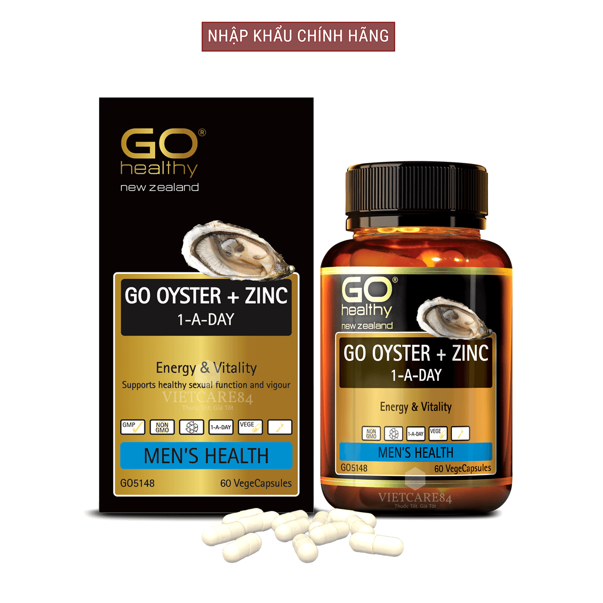 Viên uống tinh chất Hàu nhập khẩu chính hãng New Zealand GO OYSTER + ZinC (60 viên)