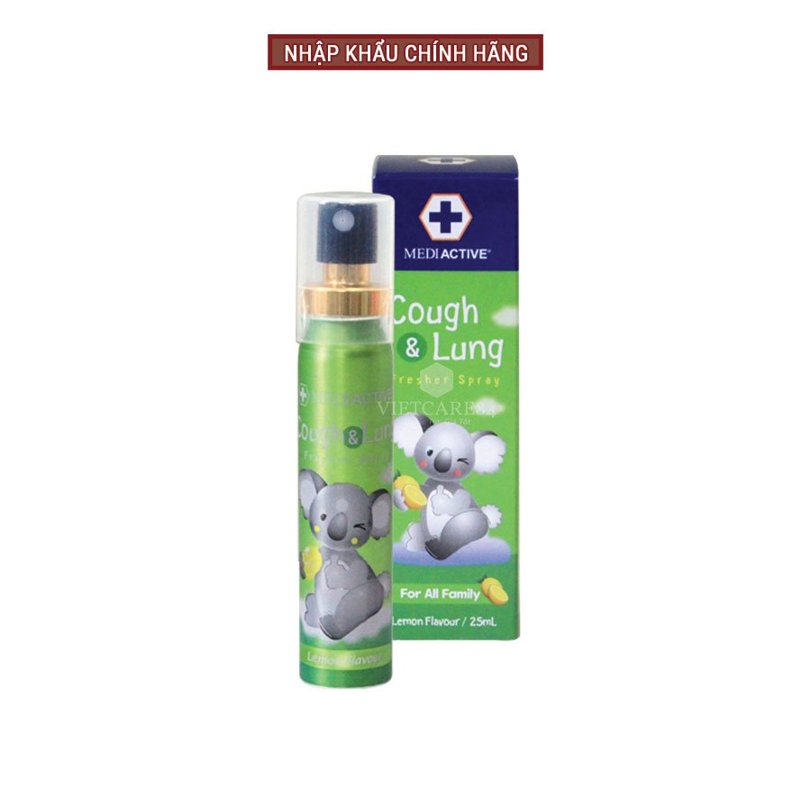 XỊT HỌNG ÚC COUGH & LUNG FRESHER SPRAY 25ML HƯƠNG CHANH