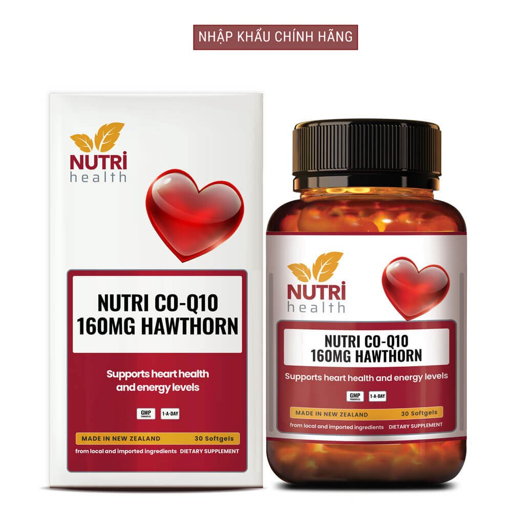 VIÊN UỐNG BỔ TIM NUTRI CO-Q10 160MG HAWTHORN ( 30 VIÊN)