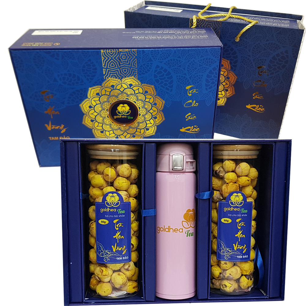 Trà hoa vàng Goldhea Tea hộp 100gr ( Combo 2 lọ)