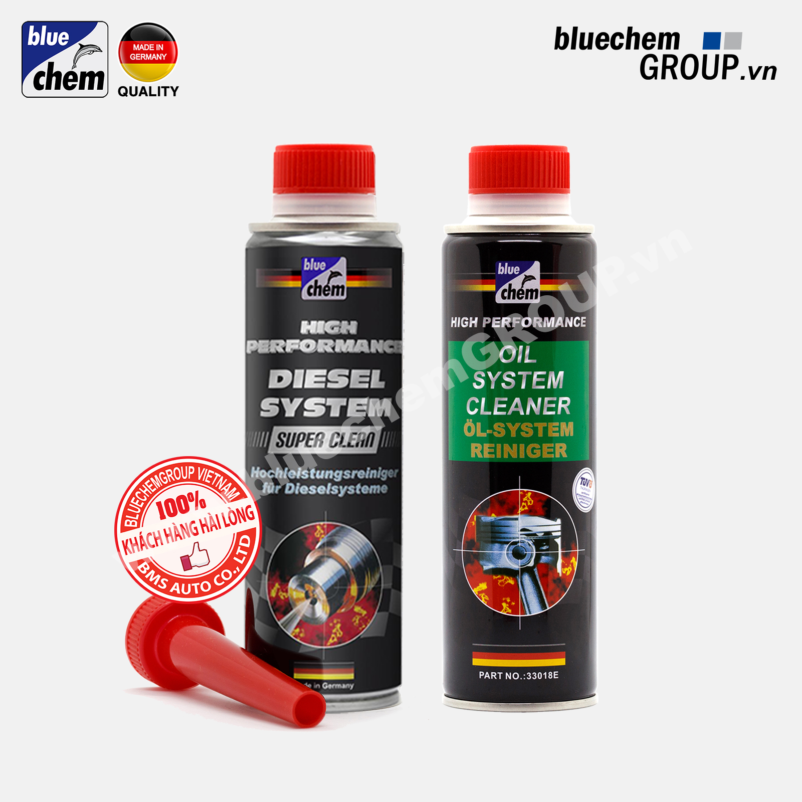 Cặp sản phẩm Bluechem Làm sạch Động cơ Ô tô Diesel hiện đại (Couple CR-Diesel Engine Cleaner)