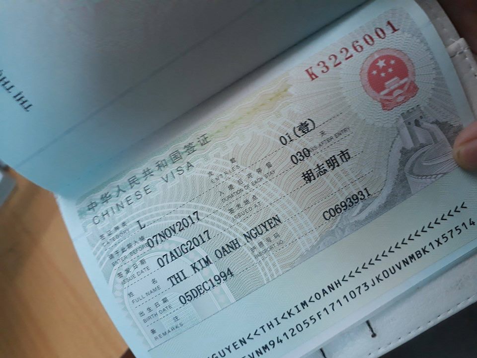 Dịch vụ làm visa đi Trung Quốc 2019