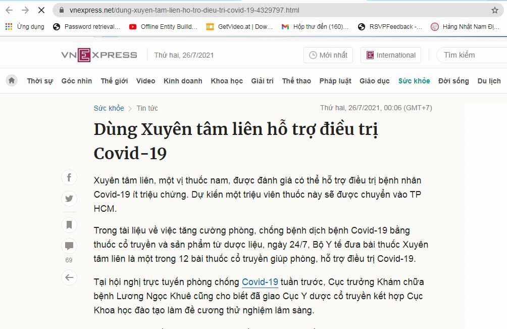 Cây thuốc xuyên tâm liên