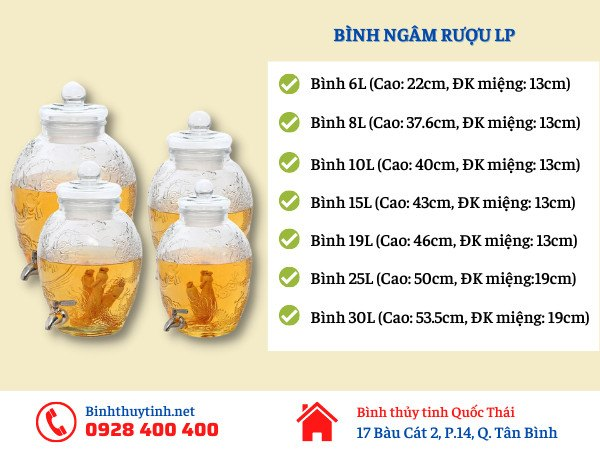 mua bình thủy tinh ngâm rượu