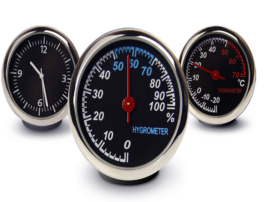 Bộ 3 Đồng hồ Nhiệt kế Ẩm kế dán Taplo