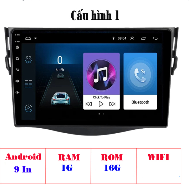 Màn hình Android 9 In xe Toyota RAV 4 2006-2012 Tiếng việt tích hợp GPS dẫn đường