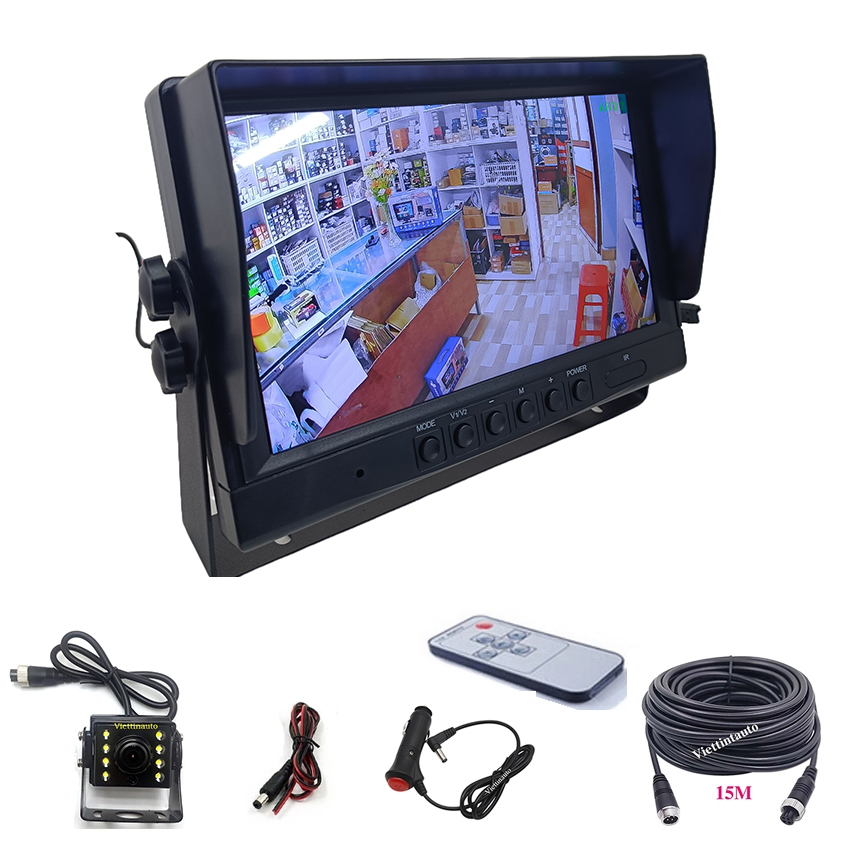 Bộ màn hình 9 In và camera lùi xe tải AHD, Camera lùi xe tải 12V-24V