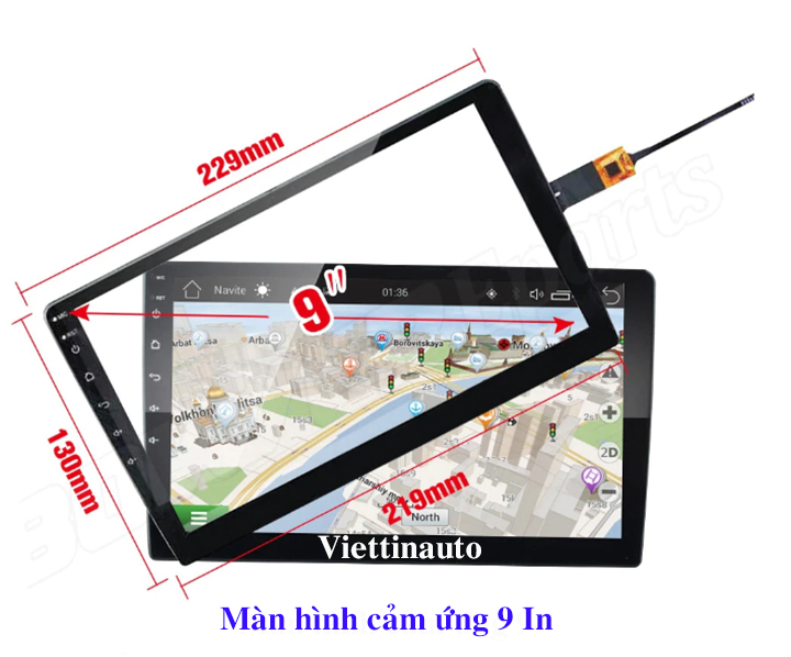Màn hình cảm ứng thay thế cho màn hình Android Ô tô 9 In, 10 In