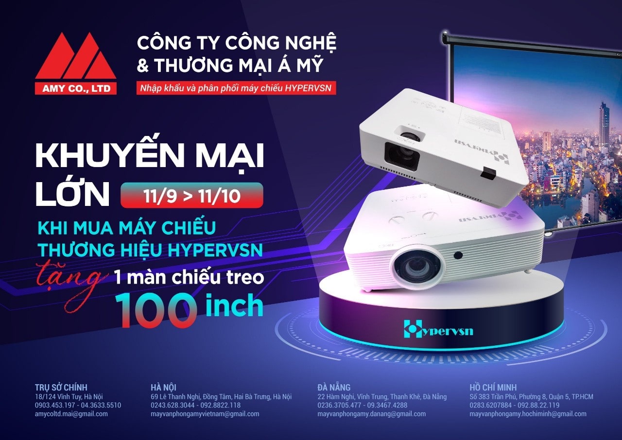 Nhà phân phối chính thức thương hiệu máy chiếu Hypervsn tại Việt Nam