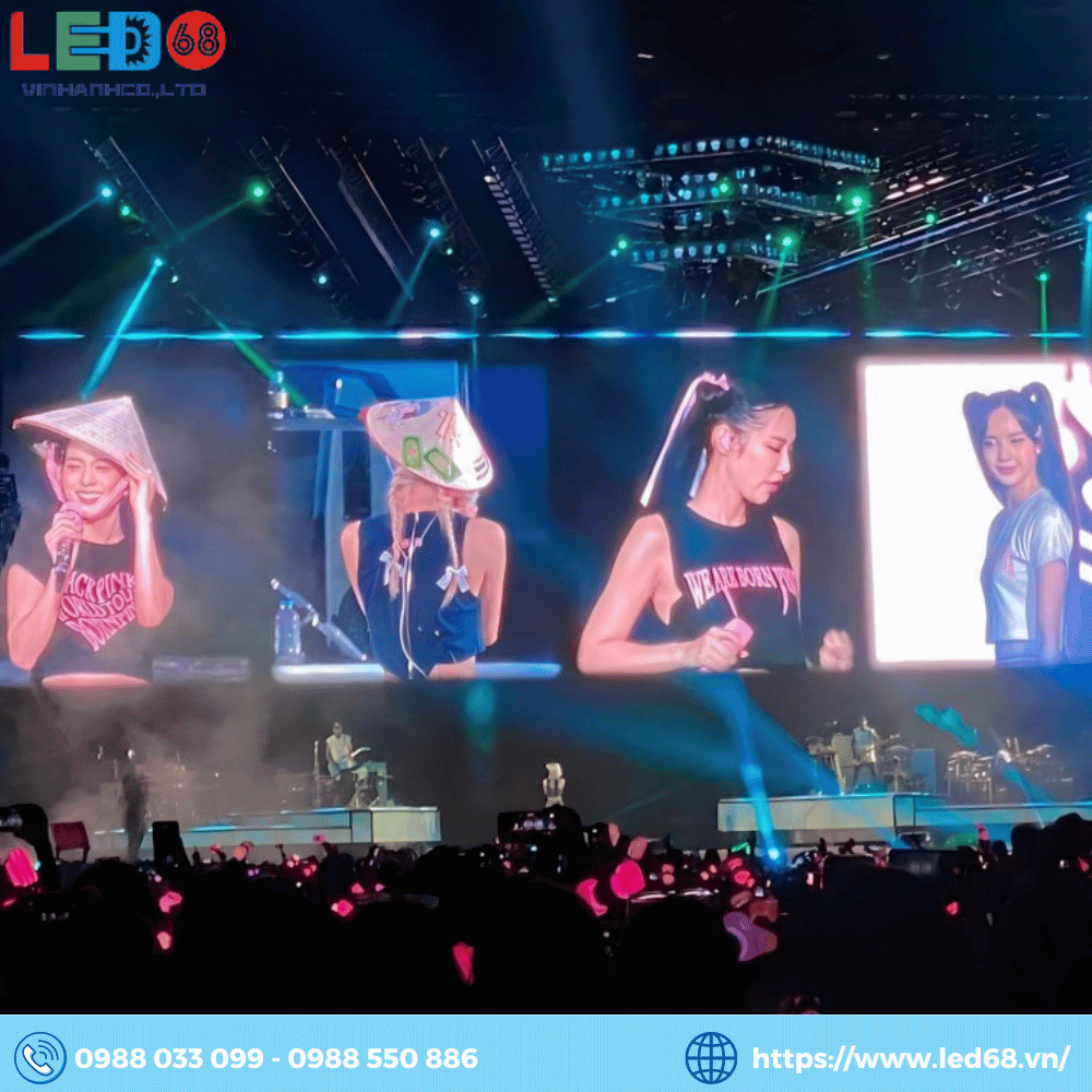 Màn hình LED ngoài trời tại SVĐ Mỹ Đình sự kiện Born Pink Blackpink