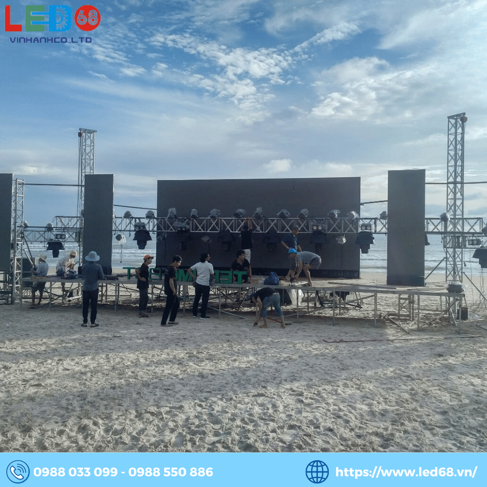 Kích thước càng lớn giá thuê màn hình led ngoài trời càng tăng theo