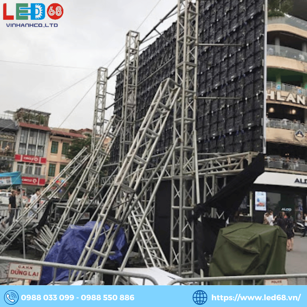 giá thuê màn hình led ngoài trời cũng bị ảnh hưởng bởi vị trí lắp đặt