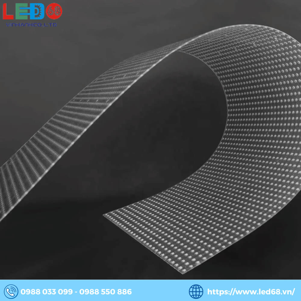 màn hình led dán kính trong suốt