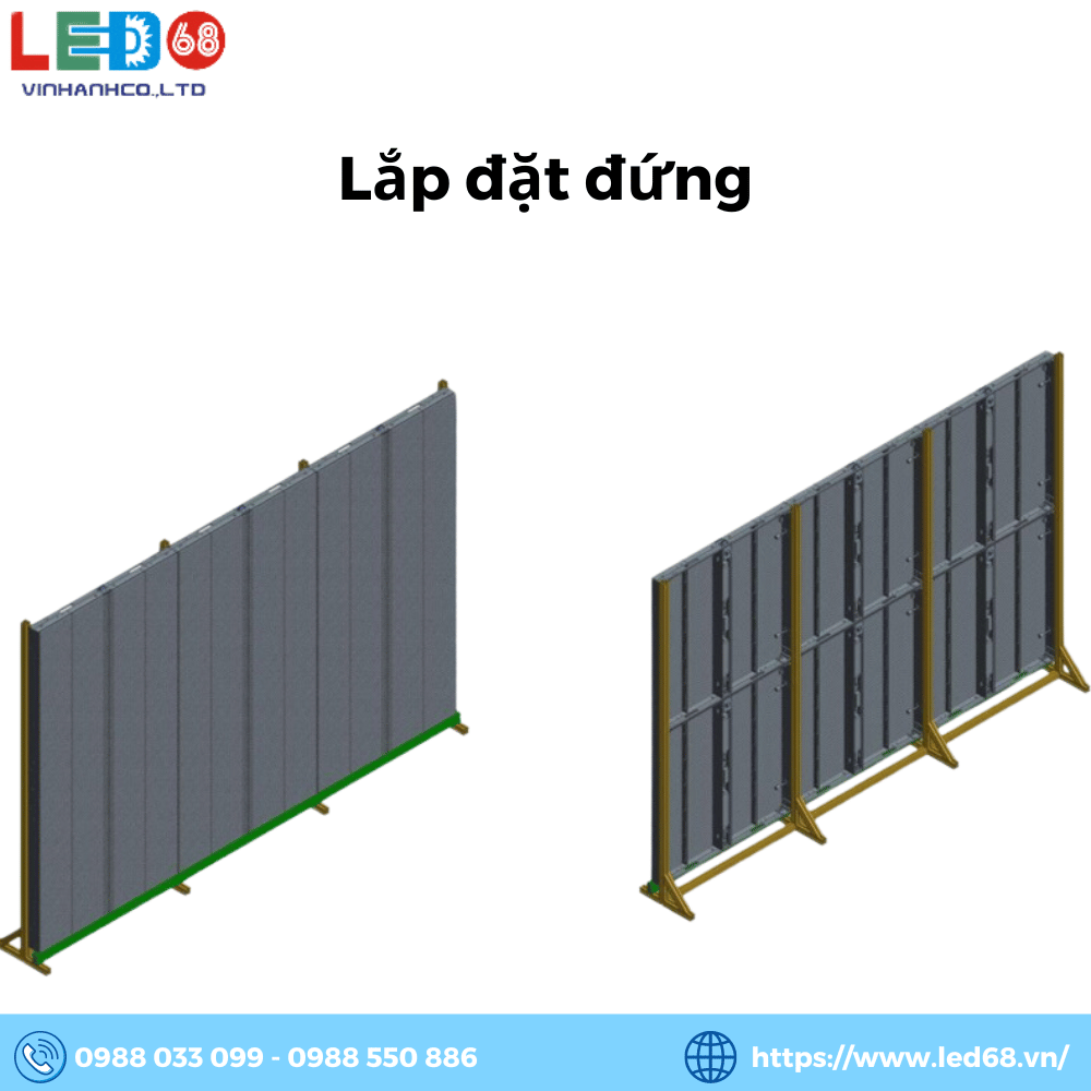 Lắp đặt màn hình LED trong suốt cố định