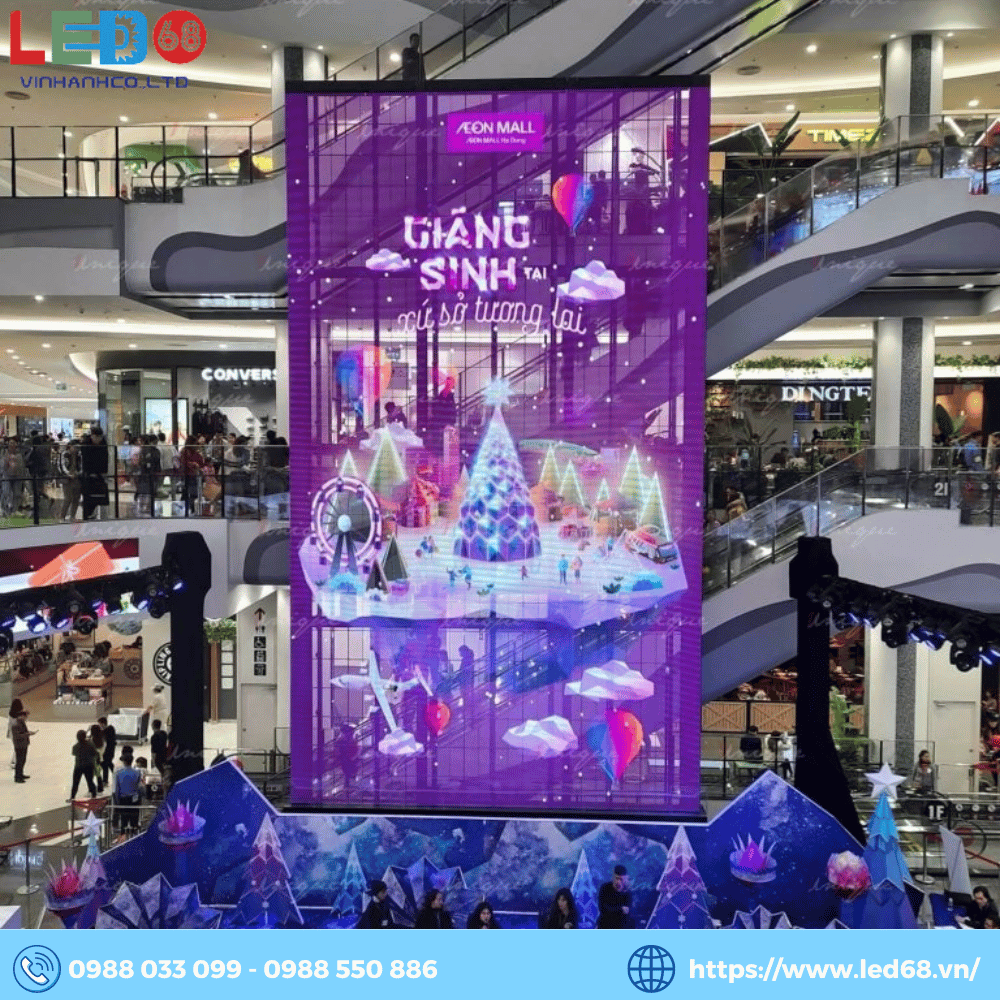 Màn hình LED trong suốt tại Aeonmall