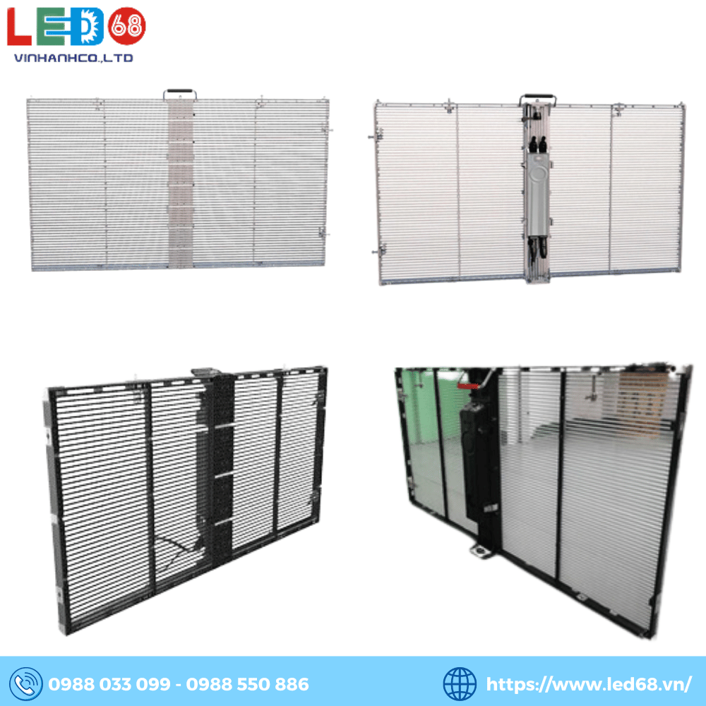 Màn hình LED trong suốt trắng và đen