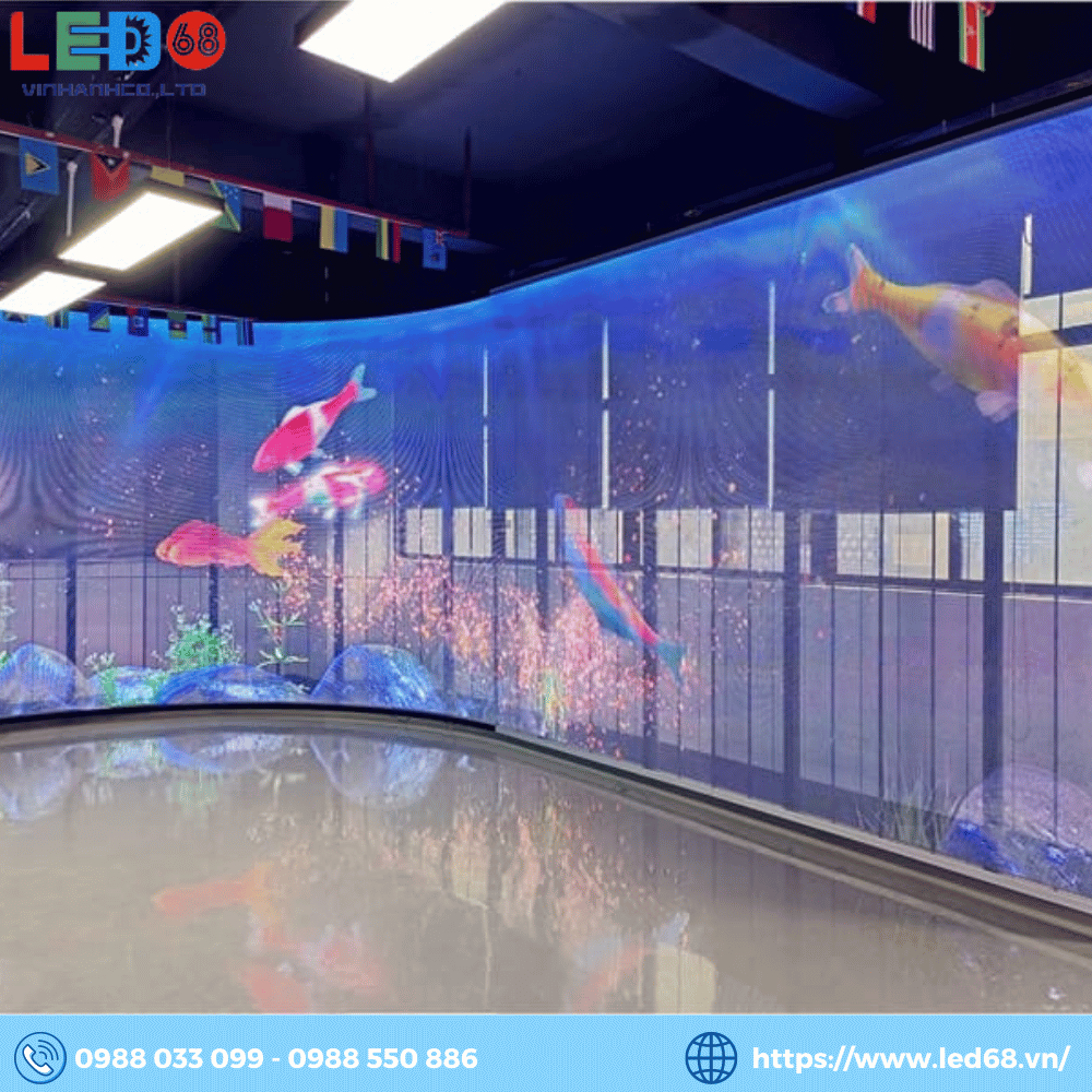 Màn hình LED xuyên thấu hay còn được gọi là màn hình LED trong suốt