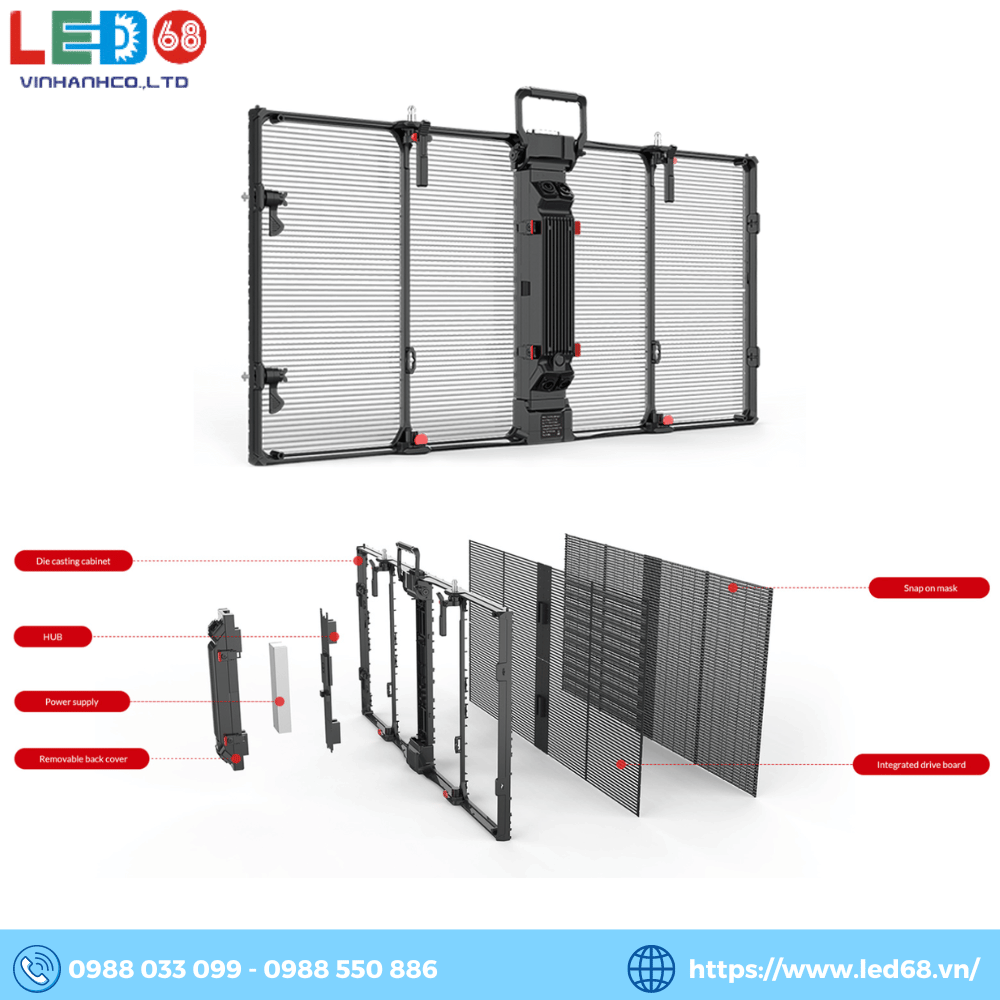 Công nghệ xuyên thấu và cấu tạo màn hình led xuyên thấu