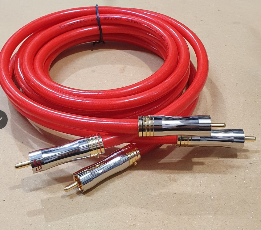 Dây HIfi mạ bạc  RCA HIFI 3 lõi đỏ+ jack 1105 ( dây tự làm)
