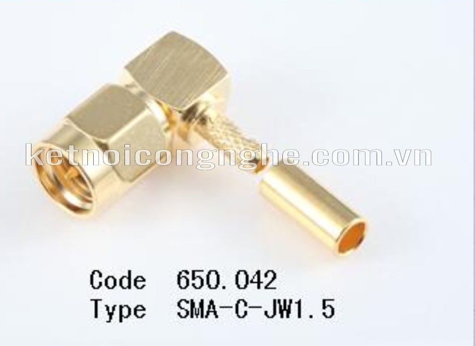 SMA MALE FOR RG174, RG316 CABLE: SMA đực kim cong 174