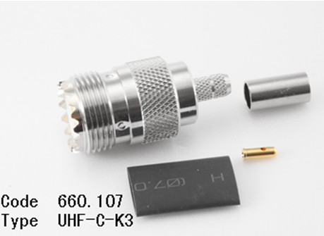 UHF FEMALE FOR RG 58, LMR200 UHF-C-K3: UHF CÁI BÓP RG58