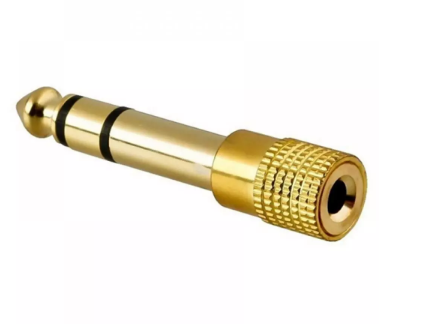 Jack  6.5MM đực ra 3.5MM cái  Mạ vàng