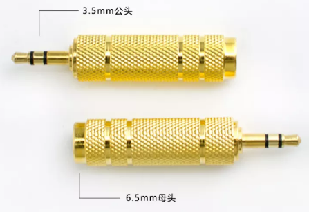 jack 3.5MM  đực ra  6.5MM cái Mạ vàng