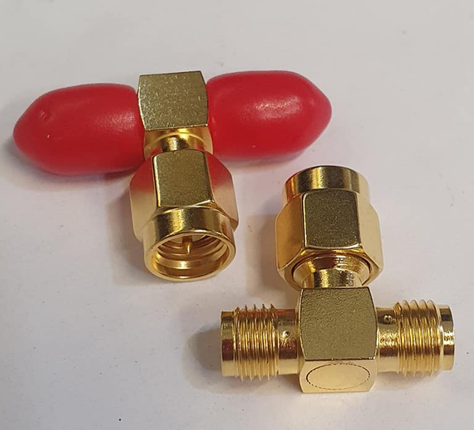 SMA MALE TO 2 SMA FEMALE CONNECTOR: Chia SMA đực- SMA cái