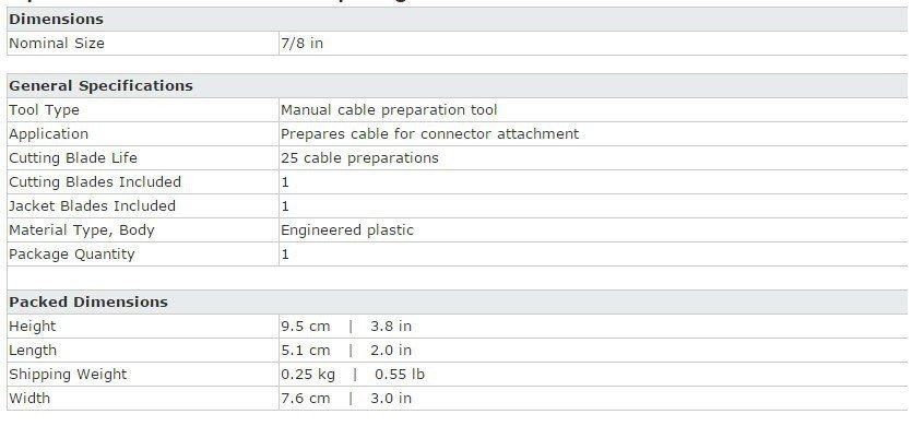 MCPT-78 DAO CẮT CÁP 7/8- Dao tuốt vỏ cáp 7/8-easiax tool for 7/8 cable