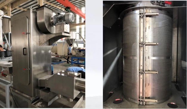 Máy ly tâm tách nước trong dây chuyền tạo hạt nhựa