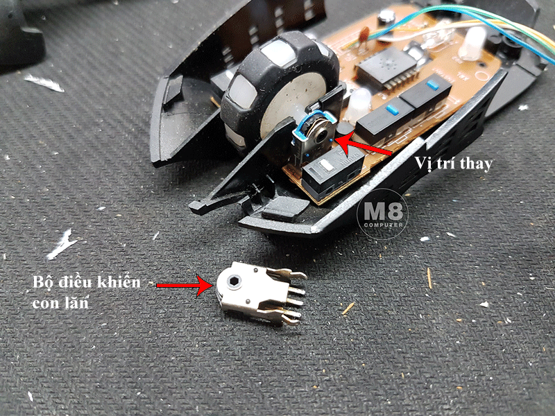 thay con lăn chuột không dây