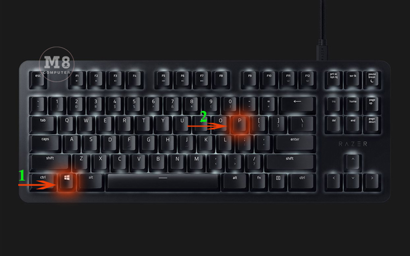 Lựa chọn kết nối HDMI ở máy tính với tivi