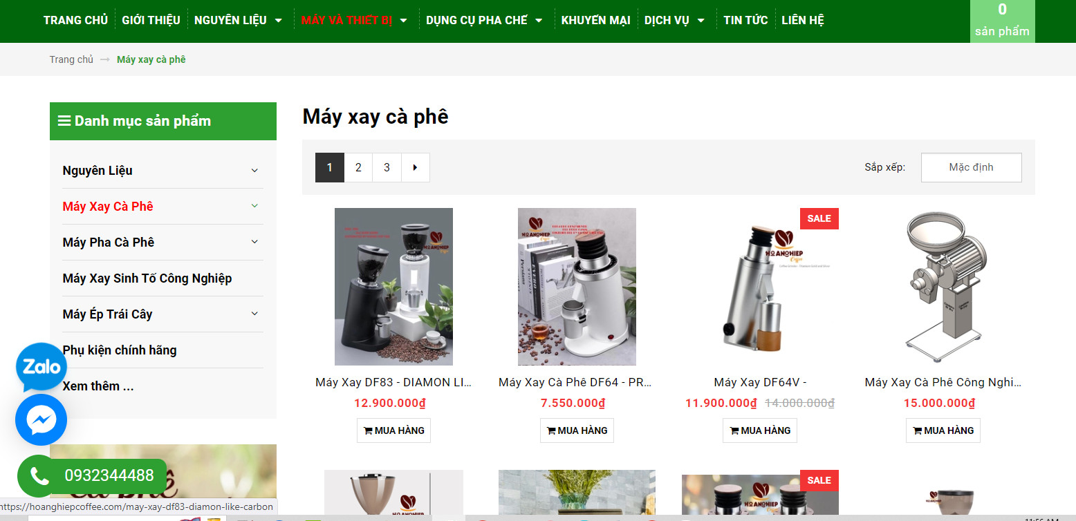 Danh mục máy xay cafe