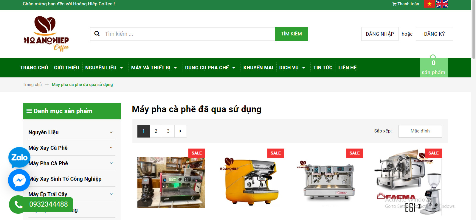 Máy pha cafe đã qua sử dụng