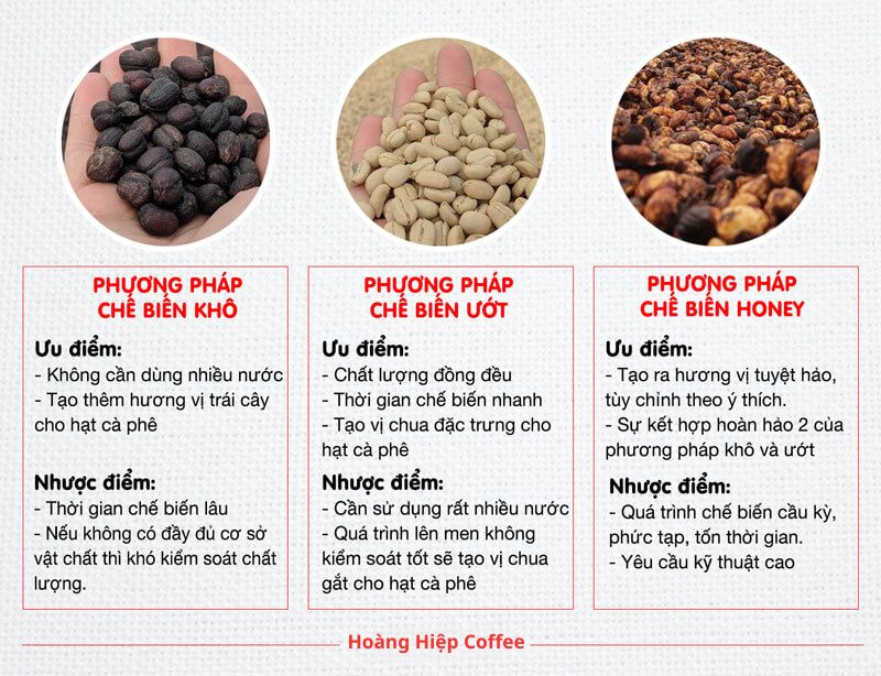 phương pháp chế biến hạt cafe