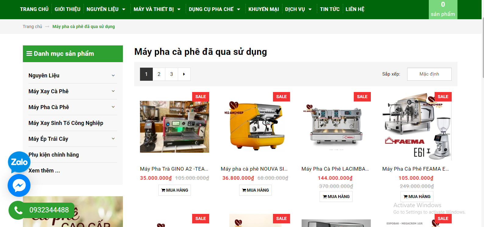 Máy pha cafe đã qua sử dụng