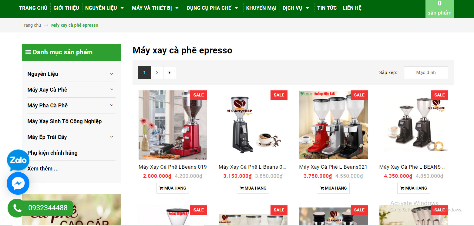 Máy xay cafe epresso