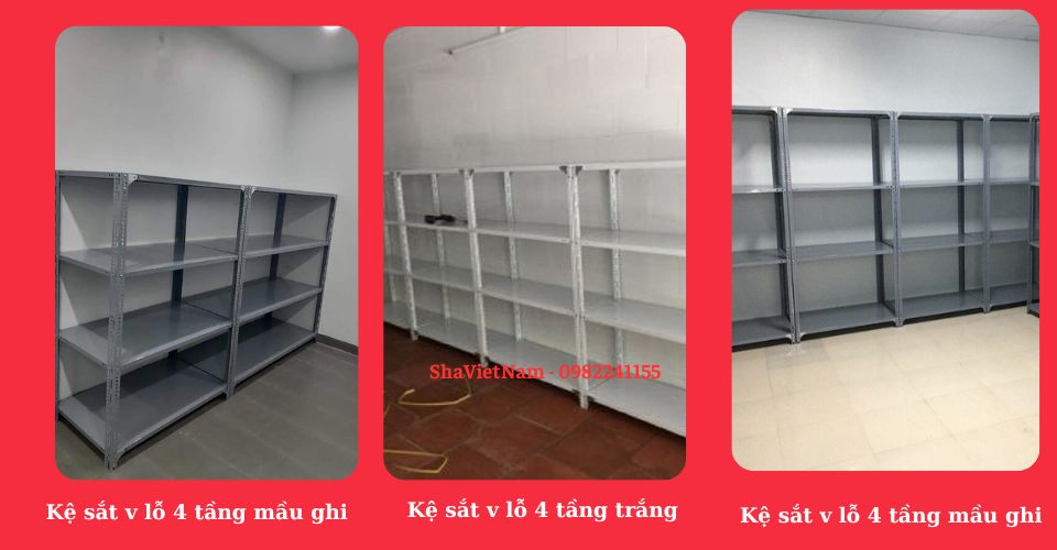 kệ v lỗ 4 tầng