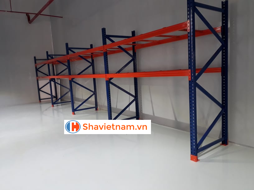 Kệ sắt pallet 2 tầng beam