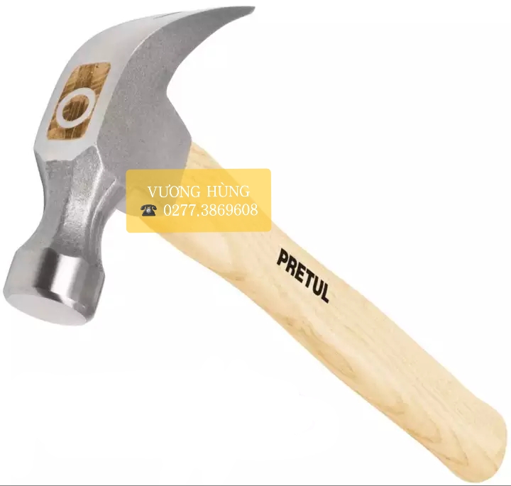 BÚA NHỔ ĐINH 16oz/450g,CÁN GỖ PRETUL - 22290 (MP-16)