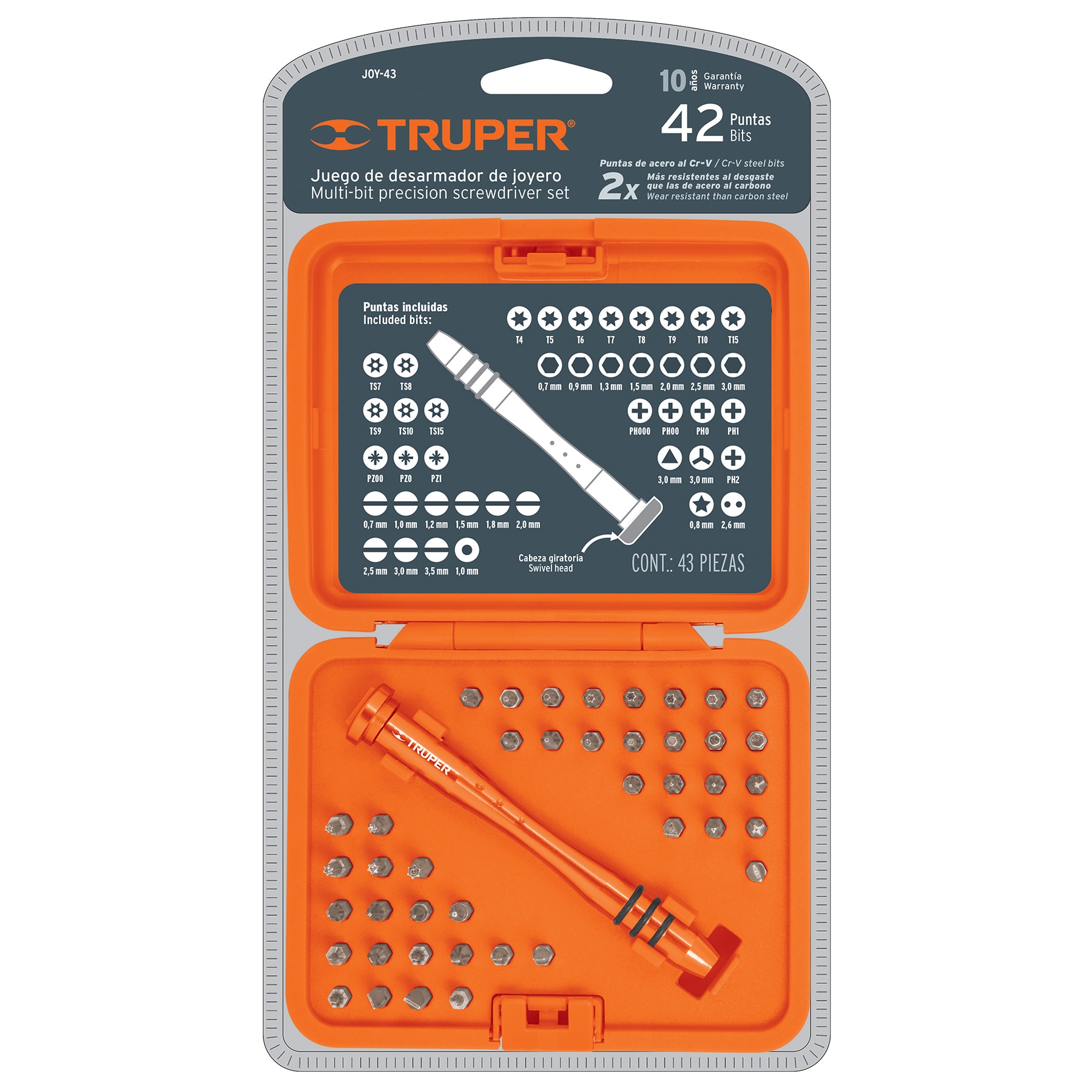 BỘ TUỐT NƠ VÍT 43 MÓN TRUPER - 14163 (JOY-43)