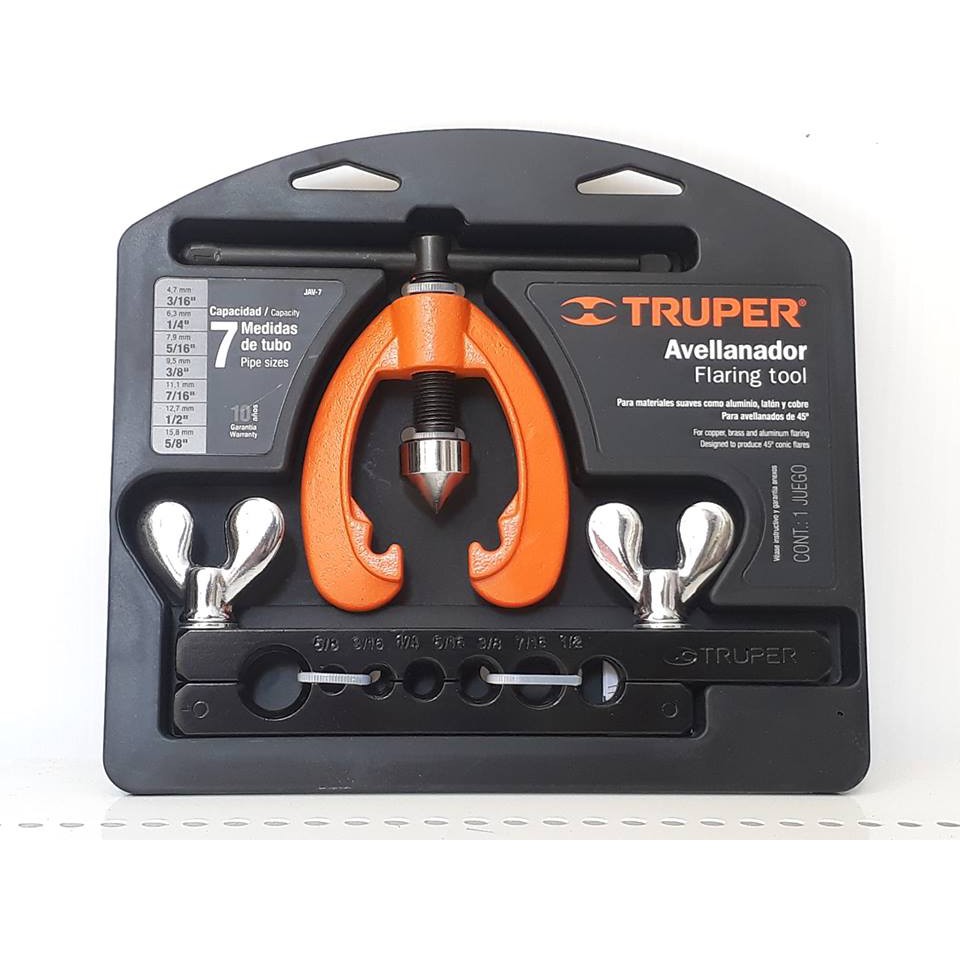 BỘ LÃ ỐNG ĐỒNG 3/16- 5/8'' TRUPER -12868 (JAV-7)