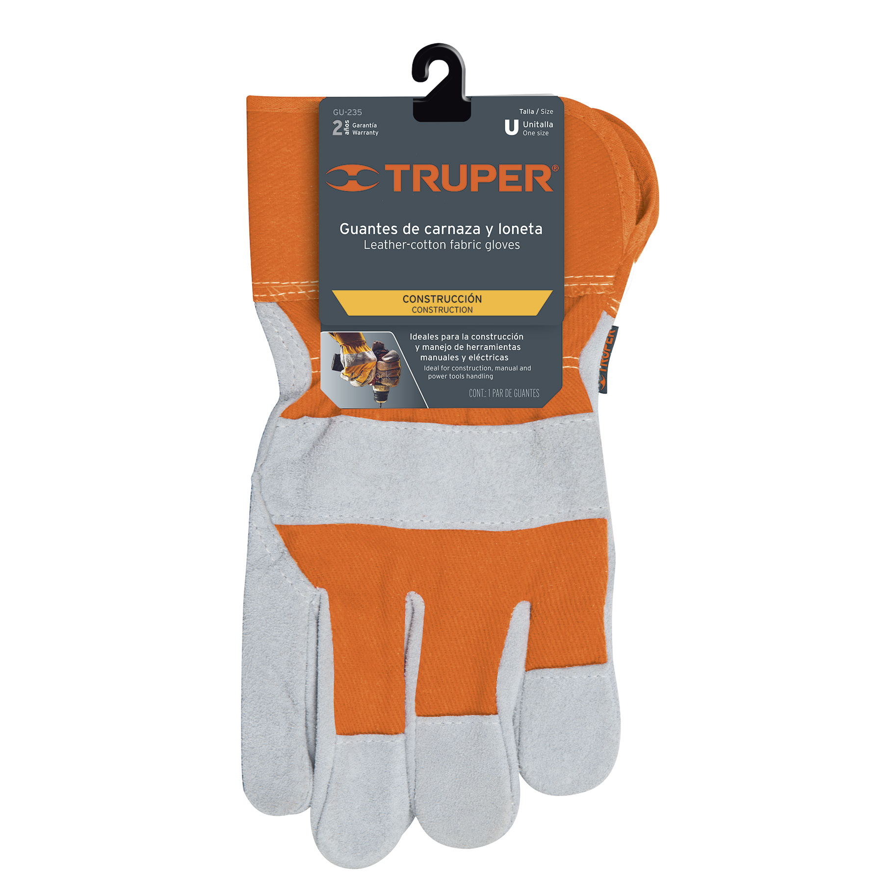 GĂNG TAY DA VẢI AN TOÀN SIZE L TRUPER ( GU-235 )