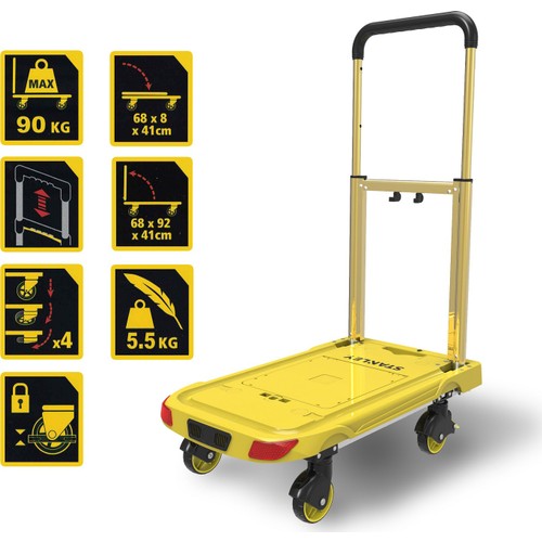 XE ĐẨY TAY 4 BÁNH CAO CẤP (CÓ THỂ GẤP GỌN) STANLEY SXWTD-PC518