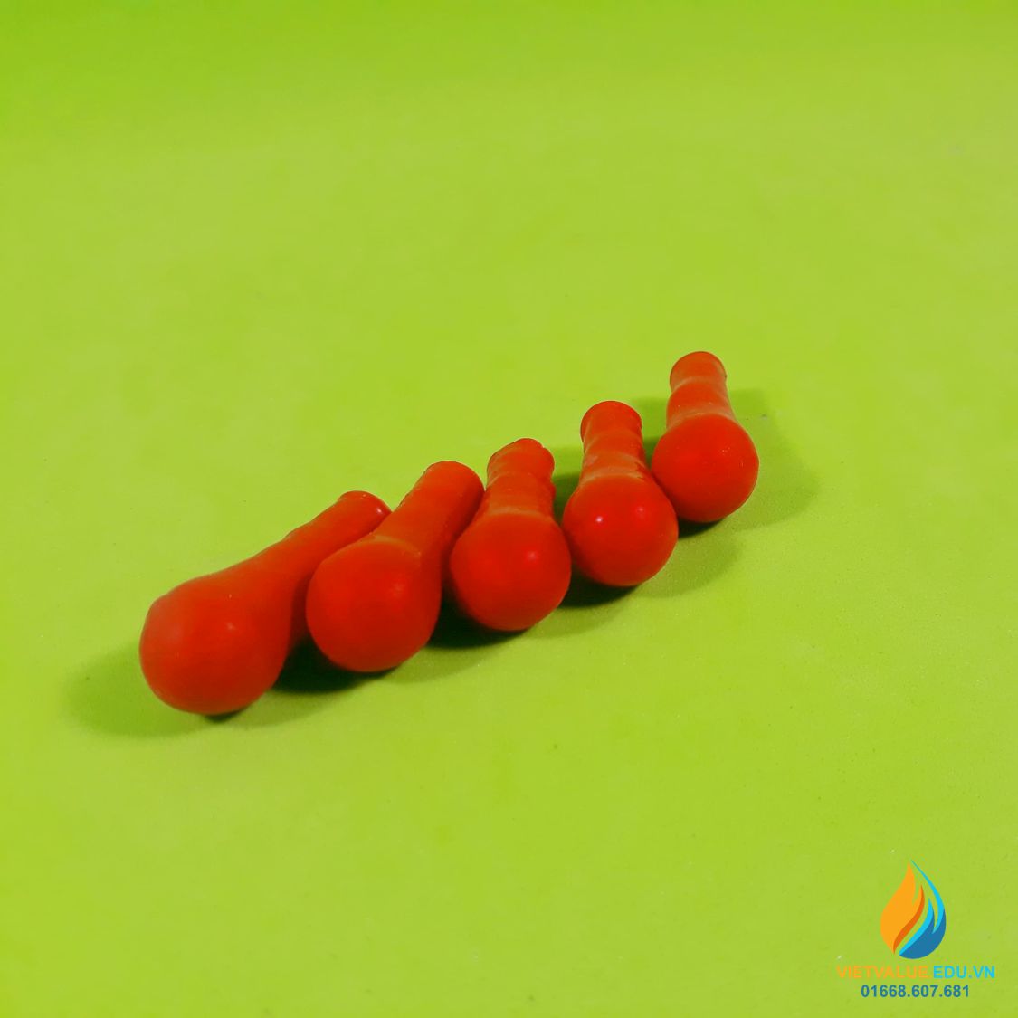Đầu đỏ cao su cho ống hút pipet thủy tinh dài 9cm, 10cm, 12cm, 15cm, 20cm