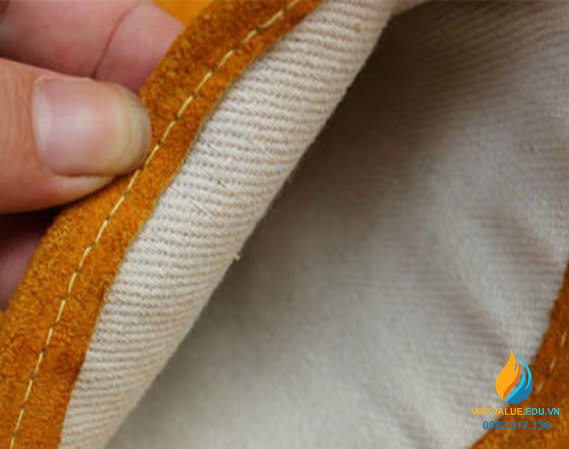 Găng tay da hàn, chống cháy, chống nóng cao - phụ kiện máy hàn que