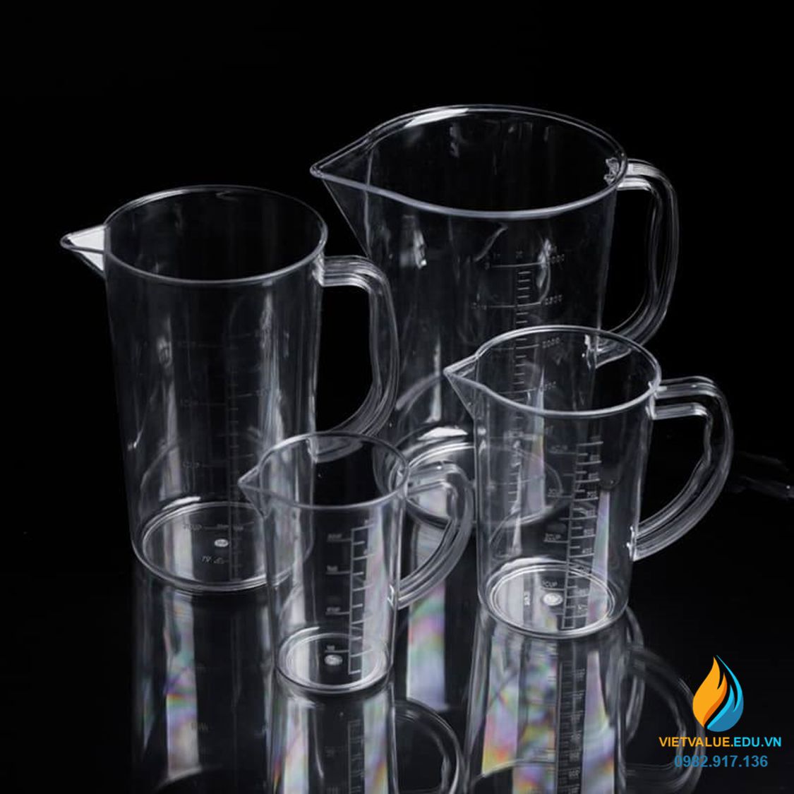 Cốc đong nhựa PC, chịu nhệt, chịu lực, vạch chia, dung tích 3000ml