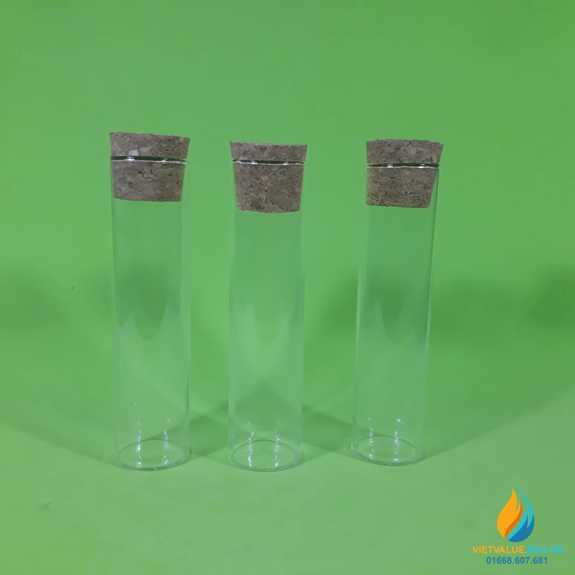 Ống nghiệm, có nắp, không chia vạch, đáy phẳng, 15*70mm
